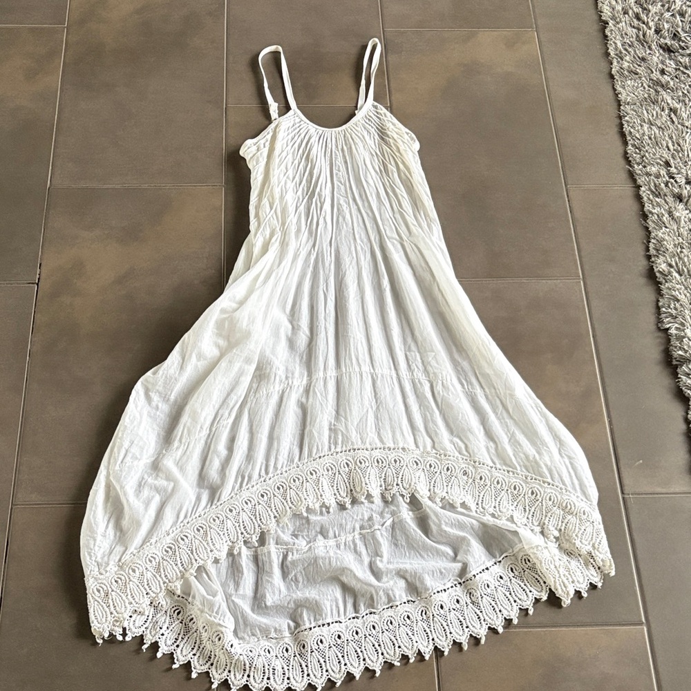 Elegant White High Low Dress